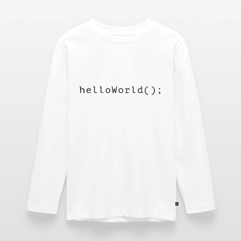 HelloWorld Program Code Coding Informatik Teenager Premium Organic Long Sleeve Shirt
