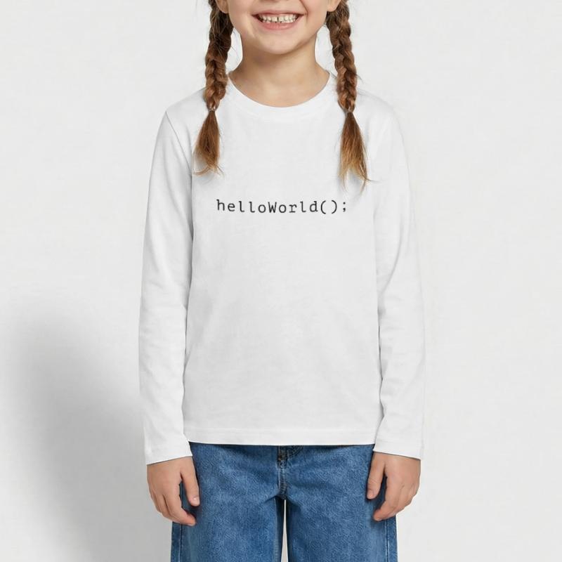 HelloWorld Program Code Coding Informatik Teenager Premium Organic Long Sleeve Shirt