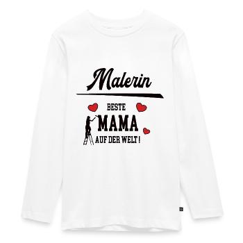 Malerin Beste Mama Mami Mutter Mutti Muttertag - Teenager Premium Bio Langarmshirt - Weiß - Vorne - AI Model Kid Female (0cm)