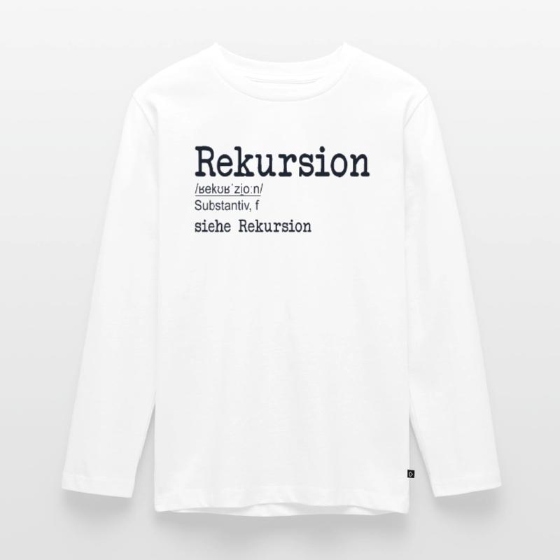 Rekursion Definition Softwareentwickler Coder Teenager Premium Bio Langarmshirt