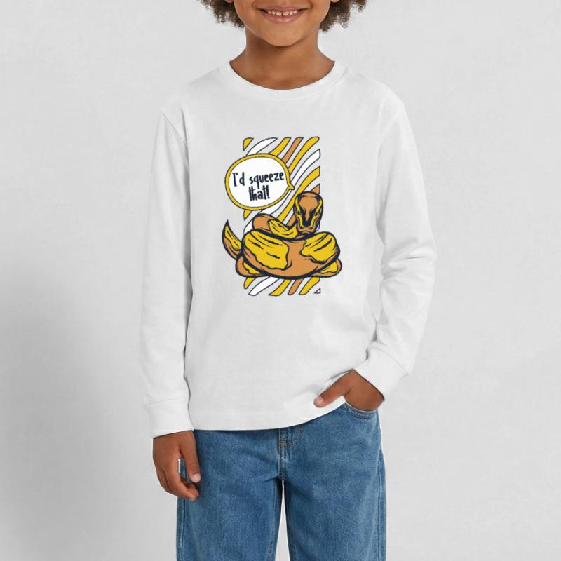 I'd Squeeze That Python Snake Banana Ball Teenager Premium Organic Long Sleeve Shirt