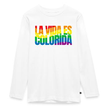Love Is Colorful - Teenager Premium Organic Long Sleeve Shirt - white - Front - AI Model Kid Female (0cm)