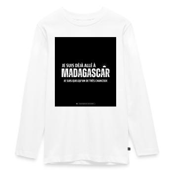 Ich war auf Madagaskar - Teenager Premium Bio Langarmshirt - Weiß - Vorne - AI Model Kid Female (0cm)