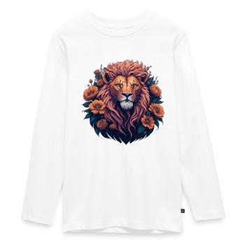 Leo - Generative AI - Teenager Premium Organic Long Sleeve Shirt - white - Front - AI Model Kid Female (0cm)