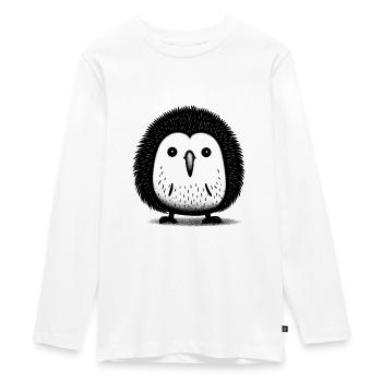 Dessin d’oiseau kiwi mignon - T-shirt manches longues Premium Ado - blanc - Devant - AI Model Kid Female (0cm)
