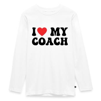 I love my coach - T-shirt manches longues Premium Ado - blanc - Devant - AI Model Kid Female (0cm)