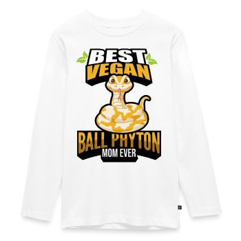 King Python - Teenager Premium Organic Long Sleeve Shirt - white - Front - AI Model Kid Female (0cm)