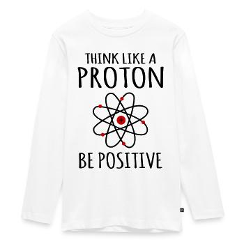 Positiv denken zuversichtlich Atom Physik Physiker - Teenager Premium Bio Langarmshirt - Weiß - Vorne - AI Model Kid Female (0cm)
