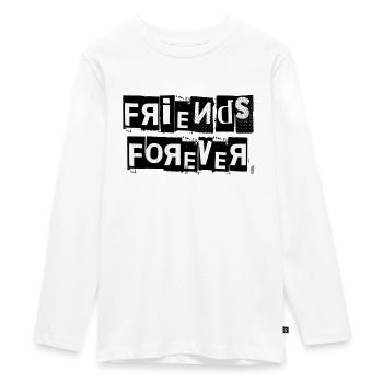 friends forever 3D - Teenager Premium Organic Long Sleeve Shirt - white - Front - AI Model Kid Female (0cm)