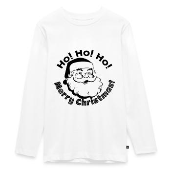 Santa Claus Joyeux Noël - T-shirt manches longues Premium Ado - blanc - Devant - AI Model Kid Female (0cm)