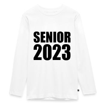 Senior 2023 - Teenager Premium Bio Langarmshirt - Weiß - Vorne - AI Model Kid Female (0cm)