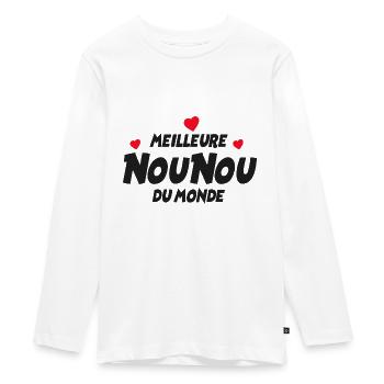 Meilleure Nounou Du Monde - T-shirt manches longues Premium Ado - blanc - Devant - AI Model Kid Female (0cm)