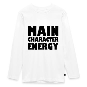 Main character energy - T-shirt manches longues Premium Ado - blanc - Devant - AI Model Kid Female (0cm)