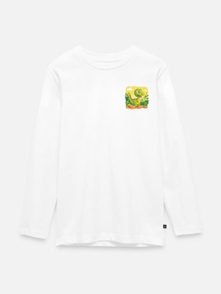 Dino Mino - T-shirt manches longues Premium Ado - blanc