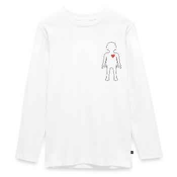 Playmobil Figur Mit Herz - Teenager Premium Bio Langarmshirt - Weiß - Vorne - AI Model Kid Female (0cm)
