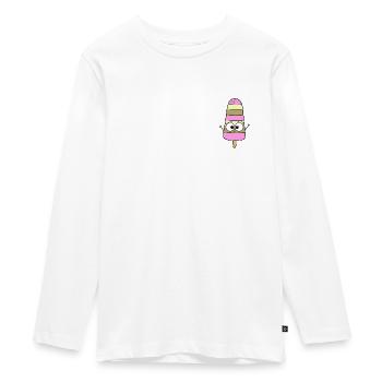 Glace - T-shirt manches longues Premium Ado - blanc - Devant - AI Model Kid Female (0cm)