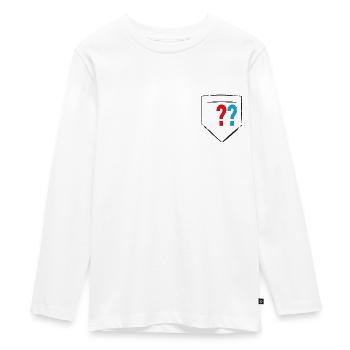 Die Drei ??? Kids Logo Tasche - Teenager Premium Bio Langarmshirt - Weiß - Vorne - AI Model Kid Female (0cm)