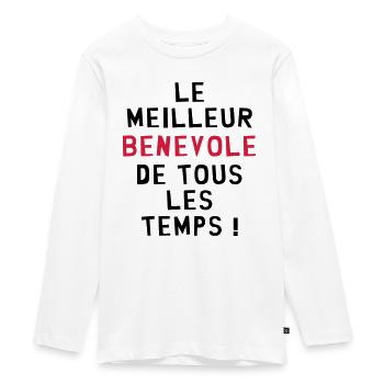 Bénévolat / Bénévole / Solidaire / Humanitaire - T-shirt manches longues Premium Ado - blanc - Devant - AI Model Kid Female (0cm)