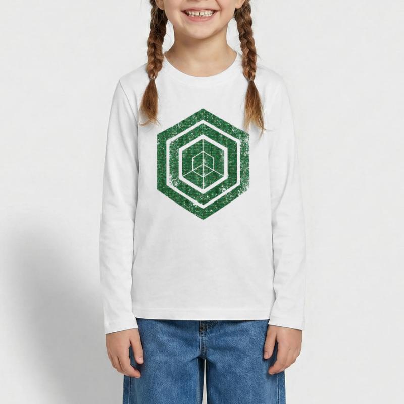 Hexagon-Programmierung Programmierer Codierung geometrisch Teenager Premium Bio Langarmshirt