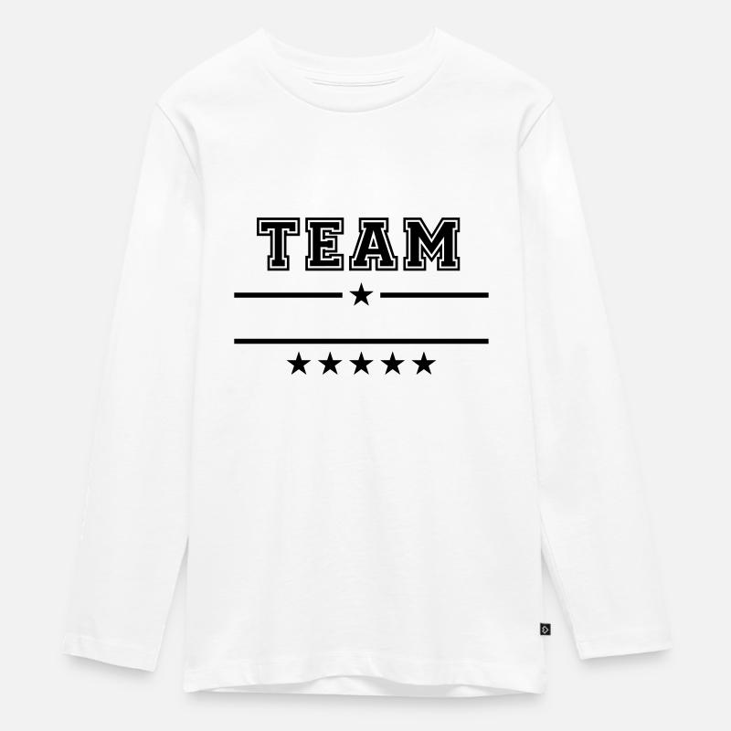 équipe - T-shirt manches longues Premium Ado - blanc