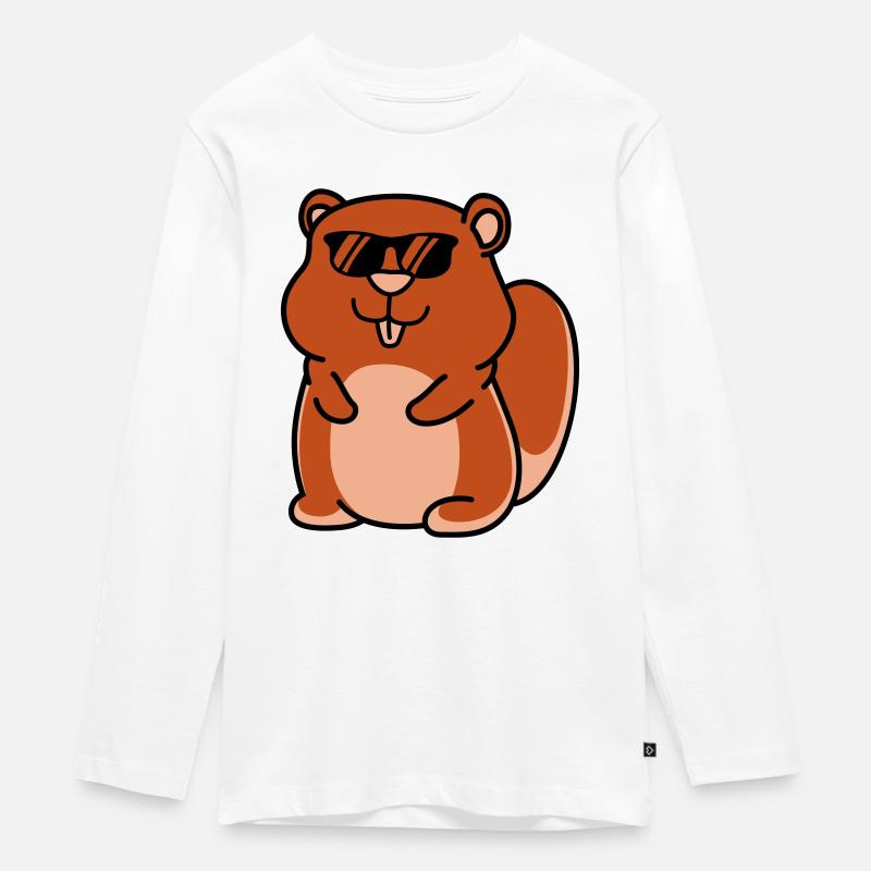 Hamster cool - T-shirt manches longues Premium Ado - blanc