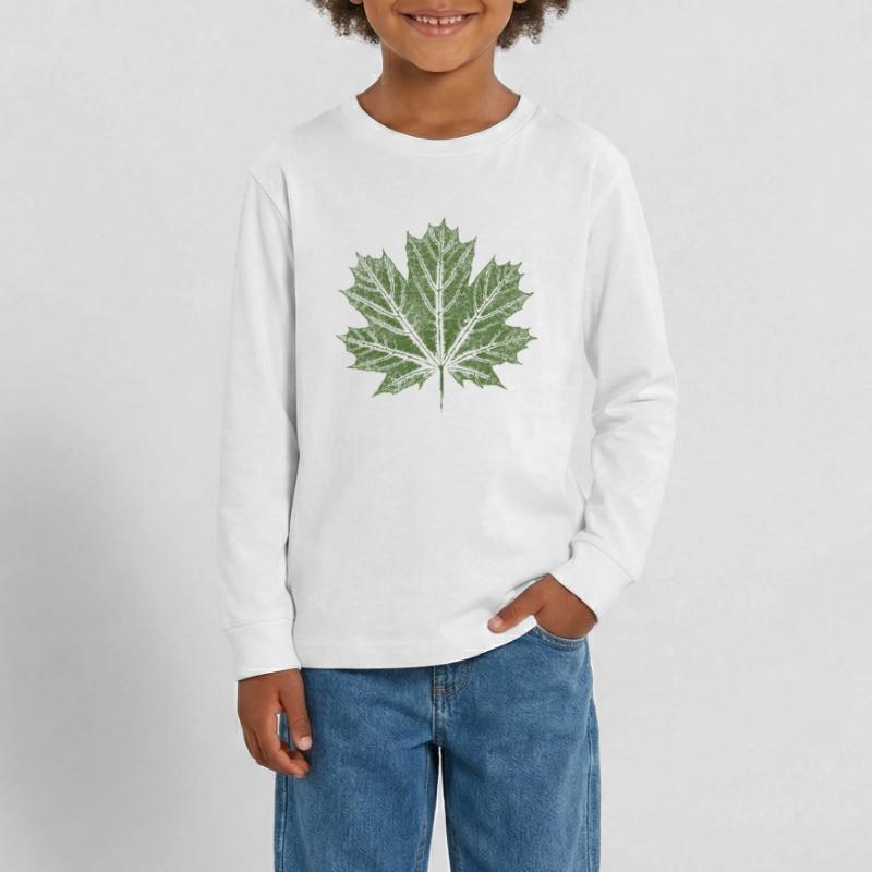 Maple Leaf / Leaf - BOTANICAL Maple Teenager Premium Organic Long Sleeve Shirt