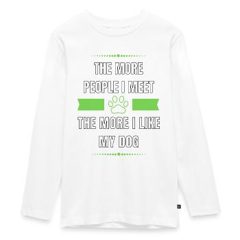 Les chiens adorent. Le design pour les amoureux des chiens - T-shirt manches longues Premium Ado - blanc - Devant - AI Model Kid Female (0cm)
