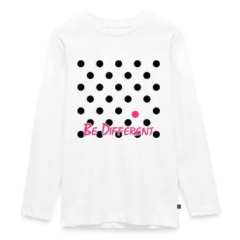 Différents points de polka - T-shirt manches longues Premium Ado - blanc - Devant - AI Model Kid Female (0cm)