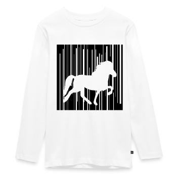 Icelandic Horse: Islandpferd Pferd Pony Merch - Teenager Premium Bio Langarmshirt - Weiß - Vorne - AI Model Kid Female (0cm)