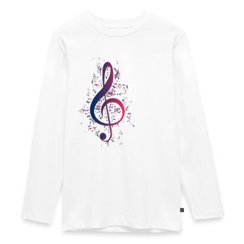 musik - Teenager Premium Bio Langarmshirt - Weiß - Vorne - AI Model Kid Female (0cm)