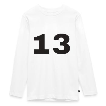 13 - Teenager Premium Bio Langarmshirt - Weiß - Vorne - AI Model Kid Female (0cm)