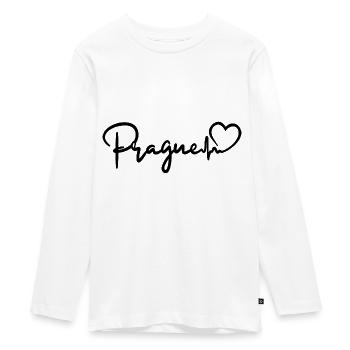 Prague heartbeat Czech Republic Prague - Teenager Premium Organic Long Sleeve Shirt - white - Front - AI Model Kid Female (0cm)