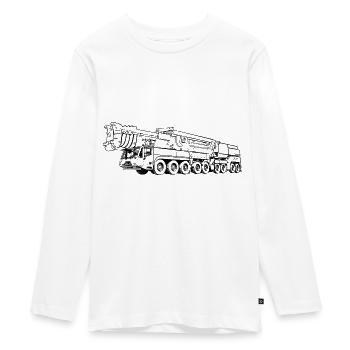 Crane Mobile Crane 700 1750 750 Superlift noir - T-shirt manches longues Premium Ado - blanc - Devant - AI Model Kid Female (0cm)