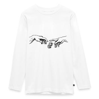 Dice The Creation of Adams Dice Player - Teenager Premium Organic Long Sleeve Shirt - white - Front - AI Model Kid Female (0cm)