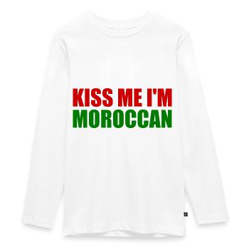 Kiss me im moroccan - maroc - T-shirt manches longues Premium Ado - blanc - Devant - AI Model Kid Female (0cm)