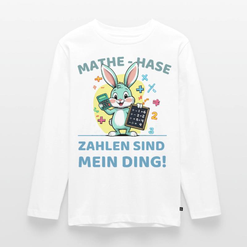 Math bunny with calculation task Teenager Premium Organic Long Sleeve Shirt