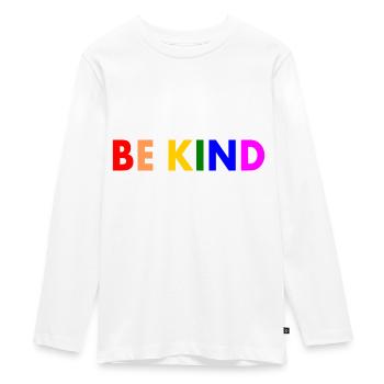 Be kind - Teenager Premium Bio Langarmshirt - Weiß - Vorne - AI Model Kid Female (0cm)