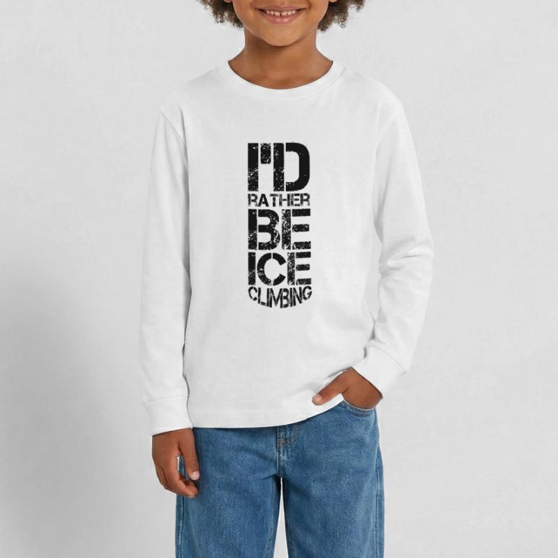 Eisklettern Eistour Eiswand Eiskletterer Eispickel Teenager Premium Bio Langarmshirt