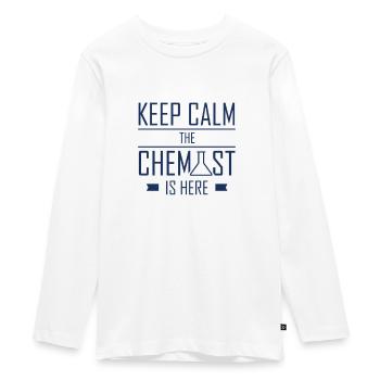 Chemistry chemist chemical chemist team - Teenager Premium Organic Long Sleeve Shirt - white - Front - AI Model Kid Female (0cm)