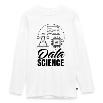 Data Science Datenwissenschaft Beruf Scientist - Teenager Premium Bio Langarmshirt - Weiß - Vorne - AI Model Kid Female (0cm)