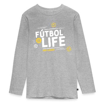 Ted Lasso Fútbol Is Life - T-shirt manches longues Premium Ado - gris chiné - Devant