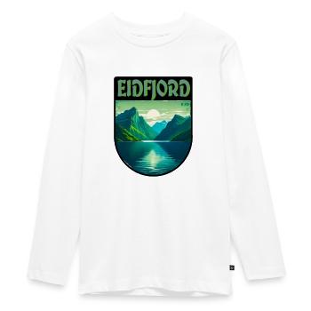 Eidfjord en Norvège - T-shirt manches longues Premium Ado - blanc - Devant - AI Model Kid Female (0cm)