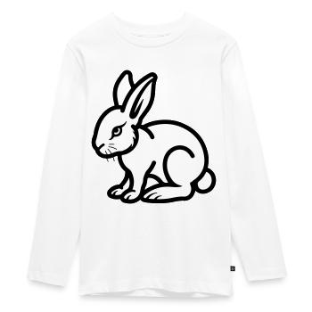 Hase Ostern - Teenager Premium Bio Langarmshirt - Weiß - Vorne - AI Model Kid Female (0cm)