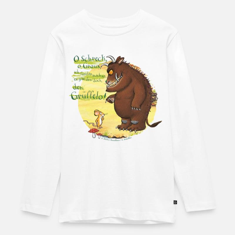 Der Grüffelo mit Maus 2 - Teenager Premium Bio Langarmshirt - Weiß