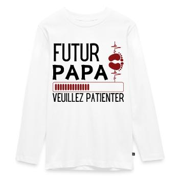 WERDENDER VATER - Teenager Premium Bio Langarmshirt - Weiß - Vorne - AI Model Kid Female (0cm)