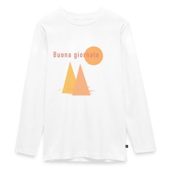 Buona giornata - Teenager Premium Bio Langarmshirt - Weiß - Vorne - AI Model Kid Female (0cm)