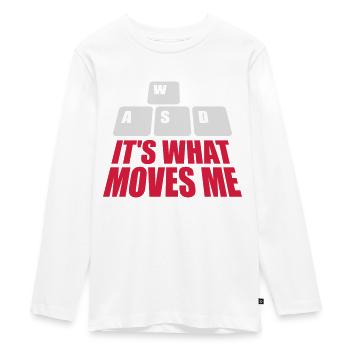 c’est ce qui m’émeut - T-shirt manches longues Premium Ado - blanc - Devant - AI Model Kid Female (0cm)