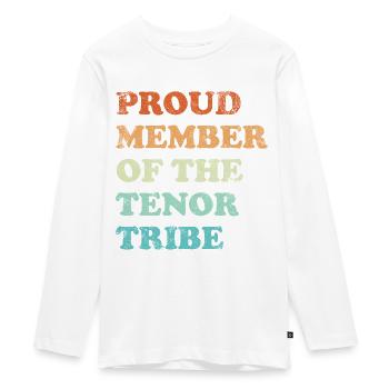 Proud Member of the Tenor Tribe retro hell - Teenager Premium Organic Long Sleeve Shirt - white - Front - AI Model Kid Female (0cm)