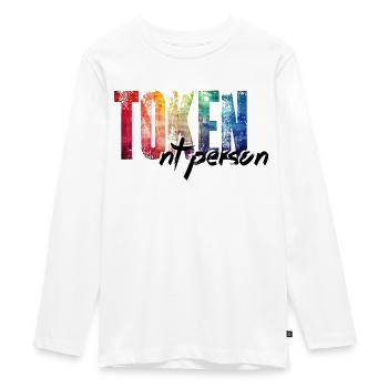 Einer ist immer neurotypisch: Die Token NT-Person! - Teenager Premium Bio Langarmshirt - Weiß - Vorne - AI Model Kid Female (0cm)