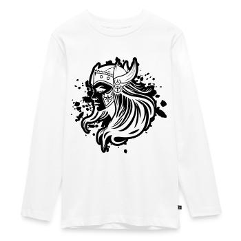 Viking Woman Warrior Viking - Teenager Premium Organic Long Sleeve Shirt - white - Front - AI Model Kid Female (0cm)